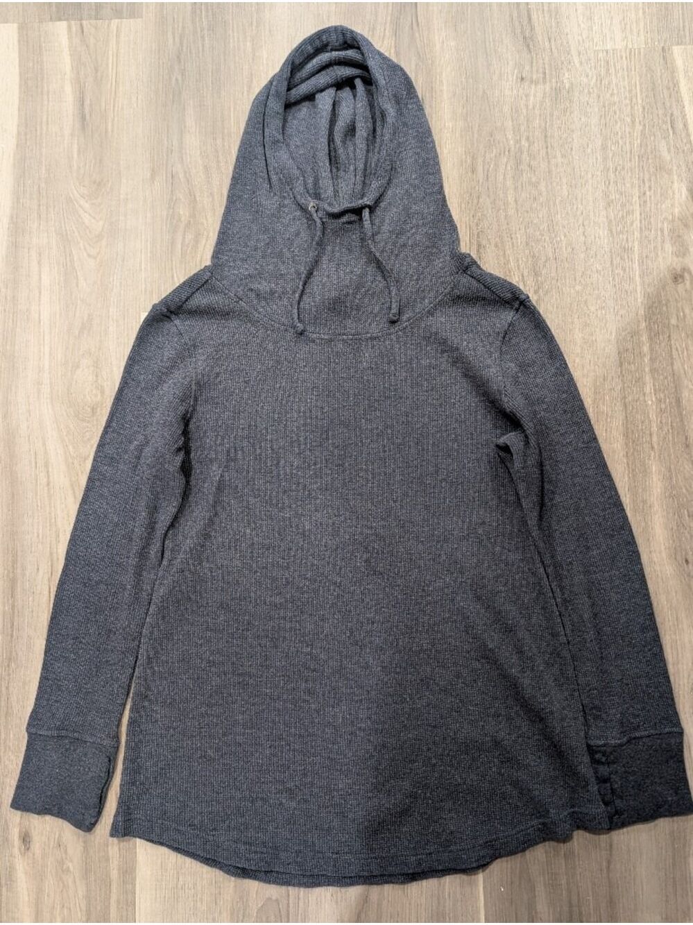 Patagonia | Hooded Waffle Tunic Pullover Sweater In Smolder Blue